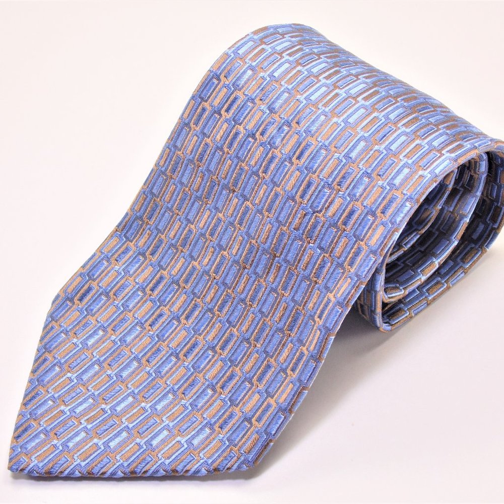 Ermenegildo Zegna Blue Multicolor Silk Necktie